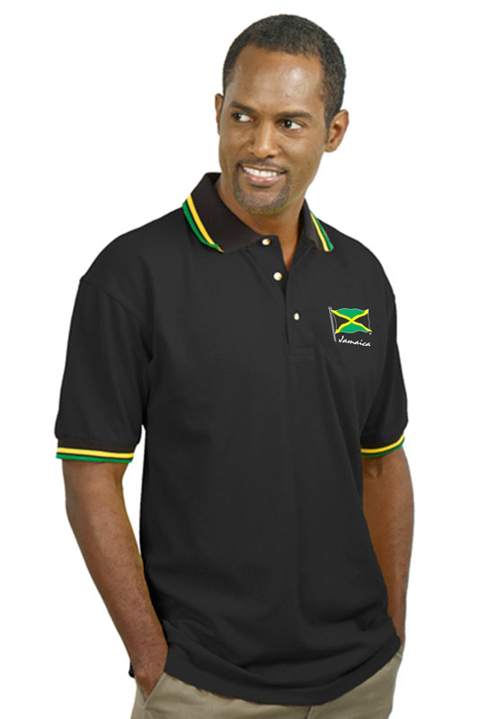 Buy Mens Embroidered Jacquard Golf Shirt Sale